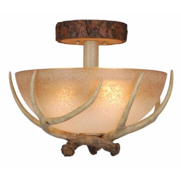 Lodge 3-Light Semi-Flush Mount in Noachian Stone