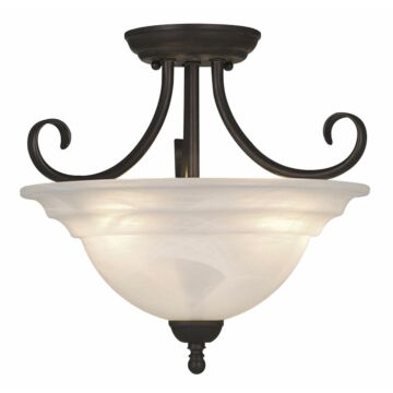Babylon 3-Light Semi-Flush Mount in Oil Burnished Bronze