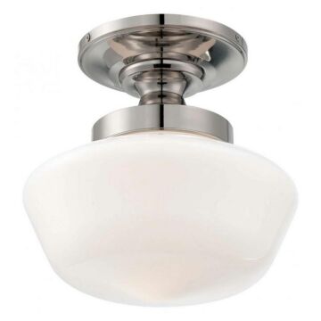  One Light Semi Flush Mount in Polished Nickel by MinkaLavery