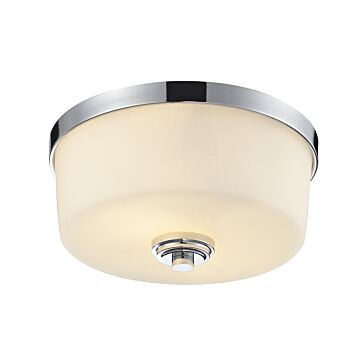 Z-Lite Lamina 2-Light Flush Mount Ceiling Light In Chrome