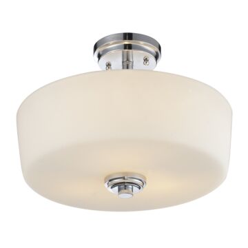 Z-Lite Lamina 3-Light Semi Flush Mount Ceiling Light In Chrome