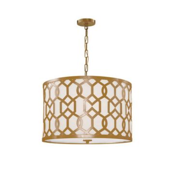 Jennings Five Light Chandelier in Aged Brass by Crystorama