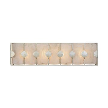 Rene 4-Light Bathroom Vanity Light in Silver Leaf