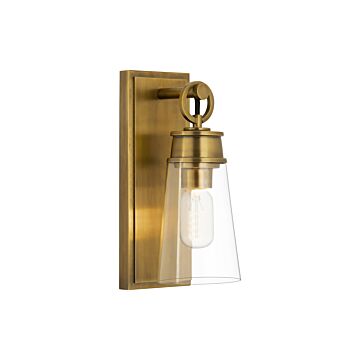 Z-Lite Wentworth 1-Light Wall Sconce In Rubbed Brass