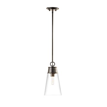 Z-Lite Wentworth 1-Light Pendant Light In Plated Bronze