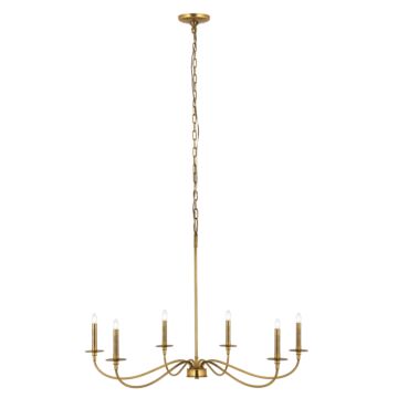 Z-Lite Arrington 6-Light Chandelier In Rubbed Brass