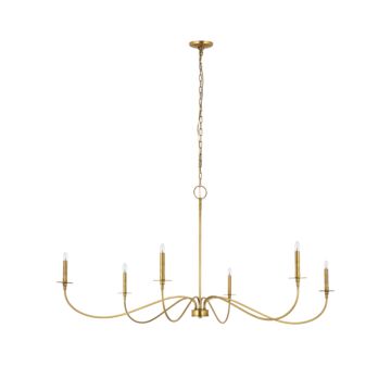 Z-Lite Arrington 6-Light Chandelier In Rubbed Brass