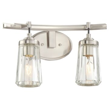 Poleis Two Light Bath in Brushed Nickel by MinkaLavery