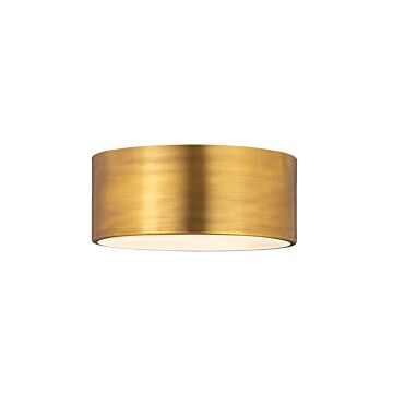 Z-Lite Harley 2-Light Flush Mount Ceiling Light In Rubbed Brass