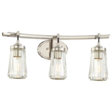 Poleis Three Light Bath in Brushed Nickel by MinkaLavery