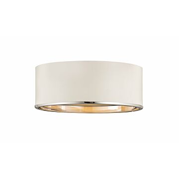 Z-Lite Arlo 3-Light Flush Mount Ceiling Light In Matte White With Chrome
