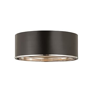 Z-Lite Arlo 4-Light Flush Mount Ceiling Light In Matte Black With Chrome