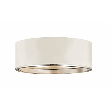 Z-Lite Arlo 4-Light Flush Mount Ceiling Light In Matte White With Chrome