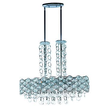Maxim Lighting Cirque 32.5 Inch 12 Light Linear Pendant in Polished Chrome