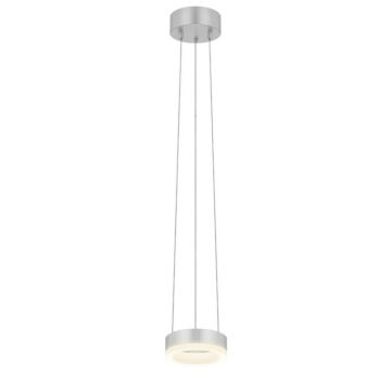 Corona LED Pendant in Bright Satin Aluminum by Sonneman