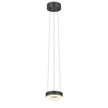 Corona LED Pendant in Satin Black by Sonneman