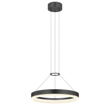 Corona LED Pendant in Satin Black by Sonneman