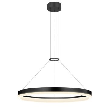 Corona LED Pendant in Satin Black by Sonneman
