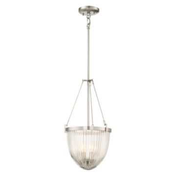 Atrio Three Light Pendant in Brushed Nickel by MinkaLavery