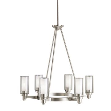 Circolo Six Light Chandelier in Brushed Nickel by Kichler