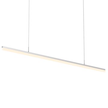 Stiletto LED Pendant in Bright Satin Aluminum by Sonneman