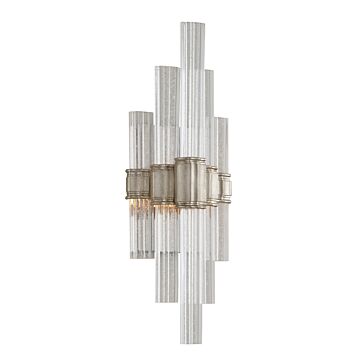 Corbett Viola Wall Sconce in Silver Leaf