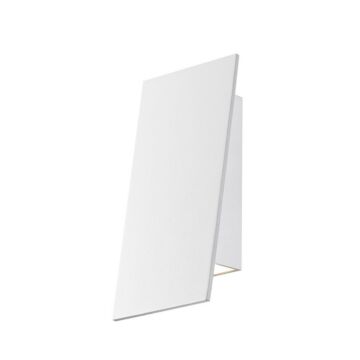 Angled Plane LED Wall Sconce in Textured White by Sonneman
