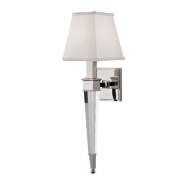 Ruskin One Light Wall Sconce in Polished Nickel by Hudson Valley