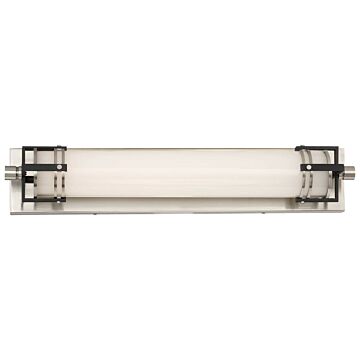 Minka Lavery 24 Inch Bathroom Vanity Light in Brushed Nickel with Sand Black