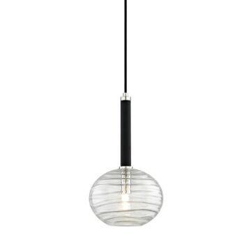 Breton LED Pendant in Polished Nickel by Hudson Valley