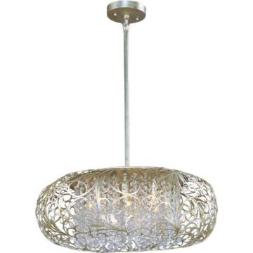 Maxim Lighting Arabesque 9 Light Pendant in Golden Silver