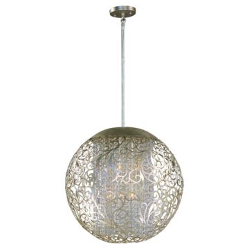 Maxim Lighting Arabesque 23 Inch 9 Light Pendant in Golden Silver