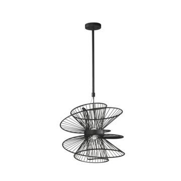 Zeta LED Pendant in Black by Maxim