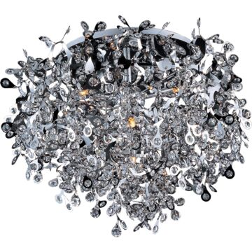 Comet Seven Light Flush Mount in Polished Chrome by Maxim