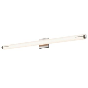 Sonneman Tubo Slim LED 41.5 Inch LED Spine Trim Bathroom Vanity Light in Satin Nickel