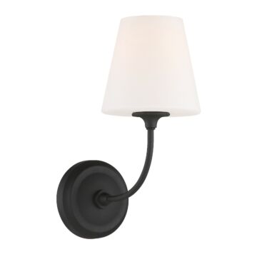 Sylvan One Light Wall Sconce in Black Forged by Crystorama