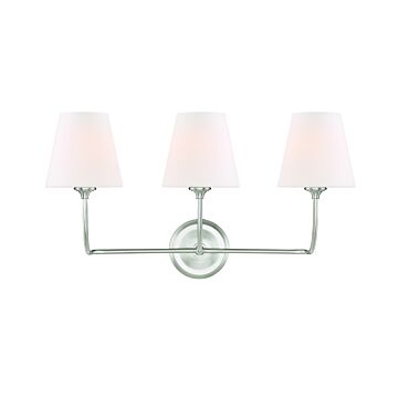 Sylvan Three Light Bathroom Vanity in Brushed Nickel by Crystorama
