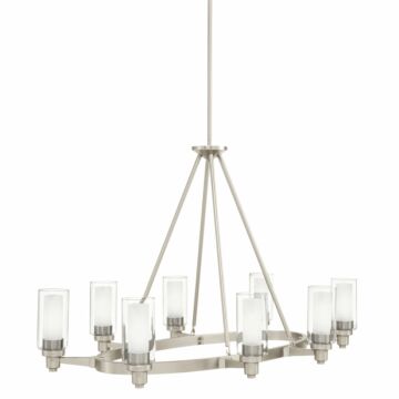 Circolo Eight Light Chandelier in Brushed Nickel by Kichler