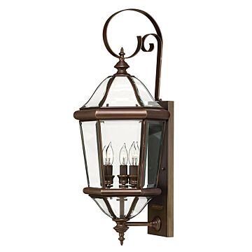 Hinkley Augusta 3-Light Outdoor Light In Copper Bronze