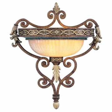 Seville 1-Light Wall Sconce in Palacial Bronze w with Gildeds