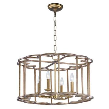 Helix Four Light Chandelier in Bronze Fusion by Maxim