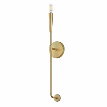 Vela One Light Wall Sconce in Satin Brass by Maxim