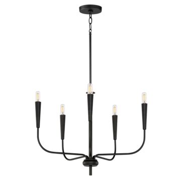 Vela Five Light Chandelier in Black by Maxim