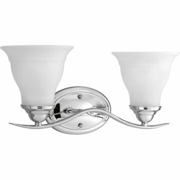 Trinity 2-Light Bathroom Vanity Light Bracket in Polished Chrome