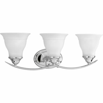 Trinity 3-Light Bathroom Vanity Light Bracket in Polished Chrome
