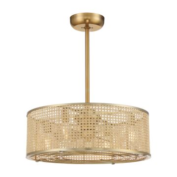 Astoria Four Light Fan D'lier in Warm Brass by Savoy House