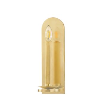 Lindenhurst One Light Wall Sconce in Aged Brass by Hudson Valley
