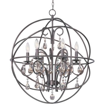 Orbit Six Light Pendant in Oil Rubbed Bronze by Maxim