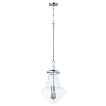 Retro Six Light Pendant in Polished Nickel by Maxim