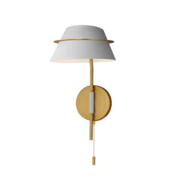 Lucas One Light Wall Sconce in Natural Aged Brass by Maxim